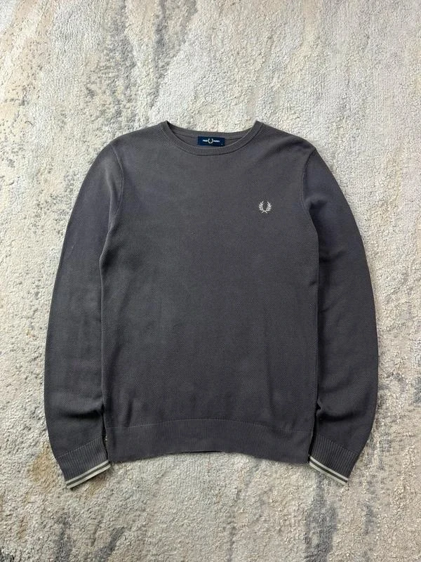 Fred Perry Grey Crewneck Sweater Size S